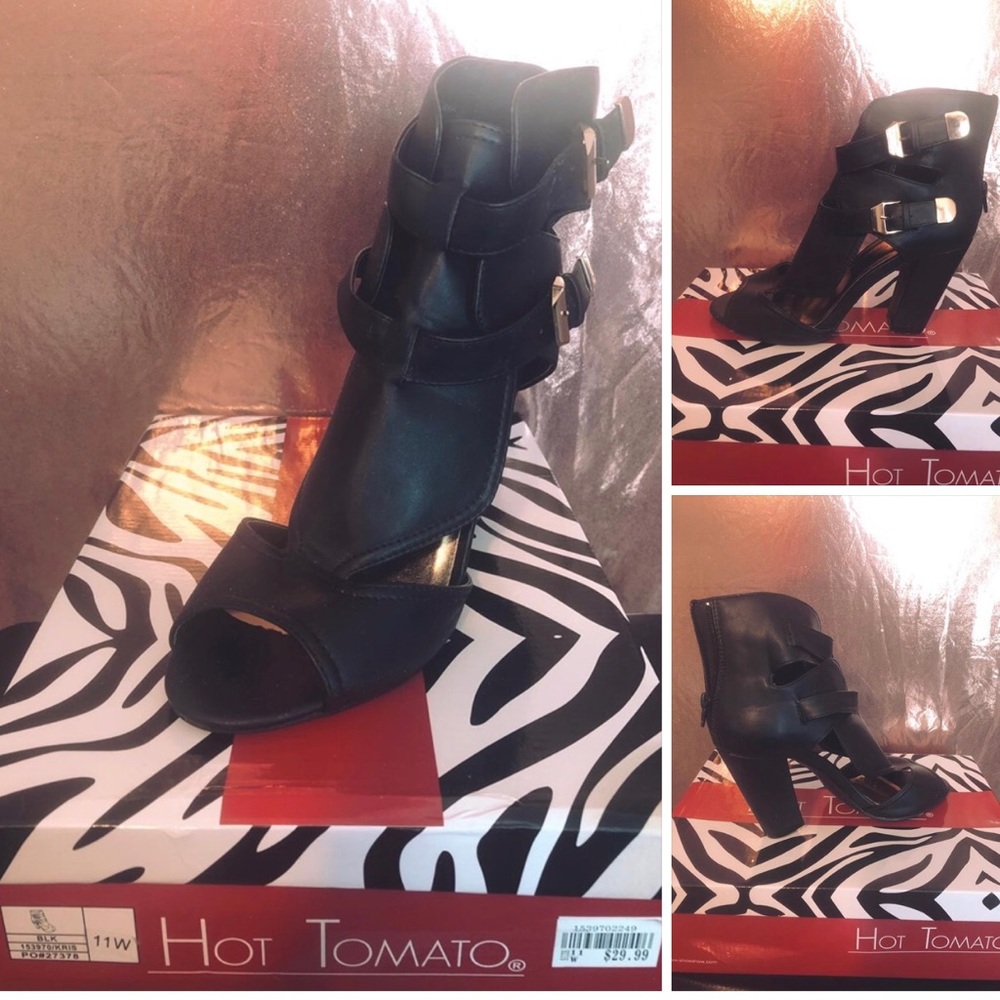 Hot Tomato Buckle Heel